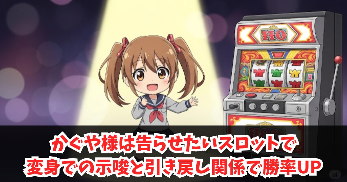 かぐや様は告らせたいスロットで変身での示唆と引き戻し関係で勝率UP