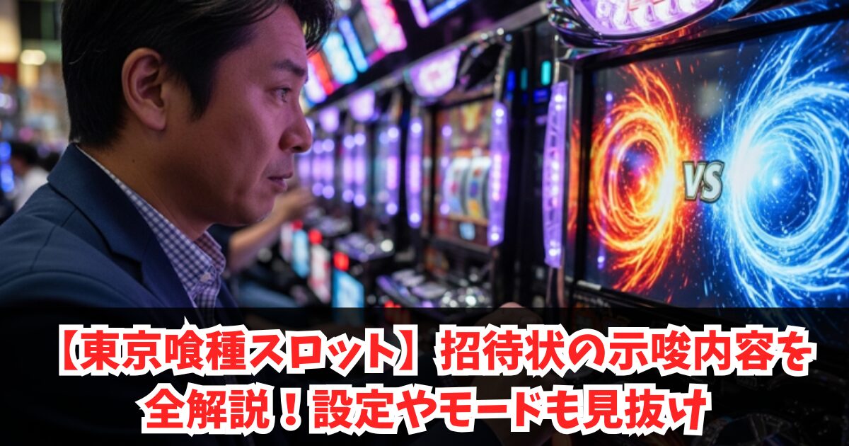 【東京喰種スロット】招待状の示唆内容を全解説！設定やモードも見抜け