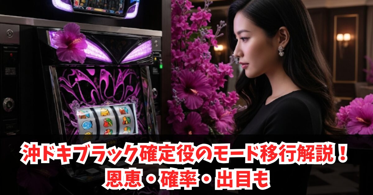 沖ドキブラック確定役のモード移行解説！恩恵・確率・出目も