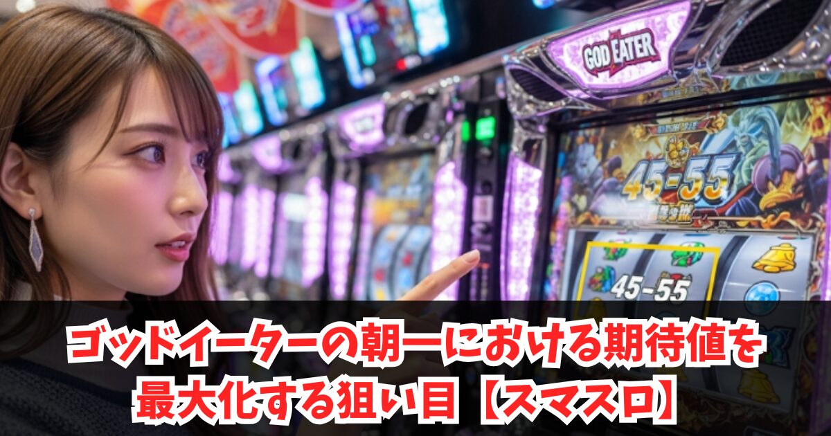 ゴッドイーターの朝一における期待値を最大化する狙い目【スマスロ】