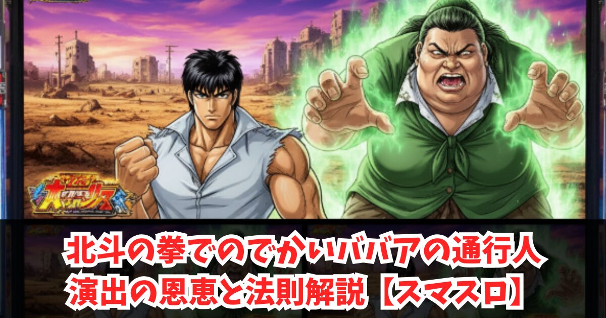 北斗の拳でのでかいババアの通行人演出の恩恵と法則解説【スマスロ】
