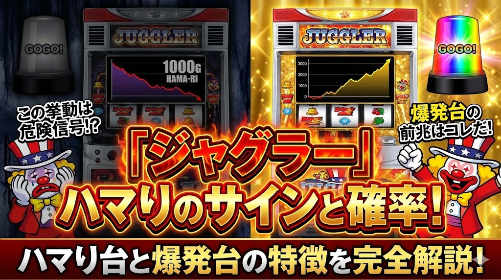 ジャグラーハマりのサインと確率！ハマり台と爆発台の特徴を完全解説