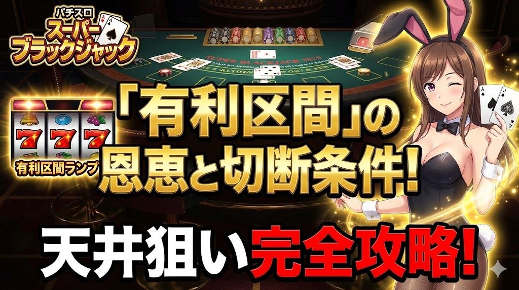 スーパーブラックジャック有利区間の恩恵と切断条件！天井狙い完全攻略