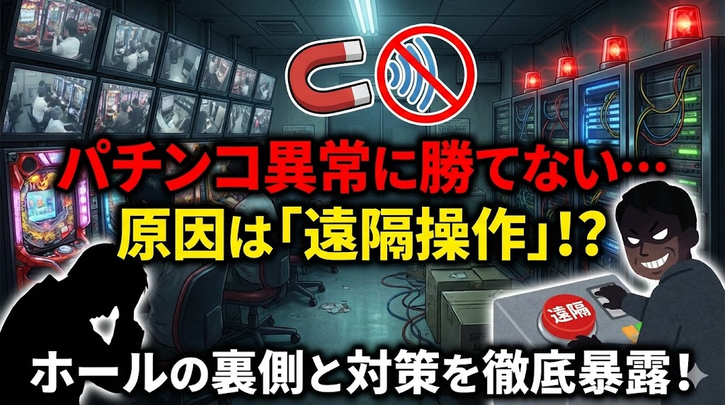 パチンコが異常に勝てないのは遠隔？ホールの裏側と対策