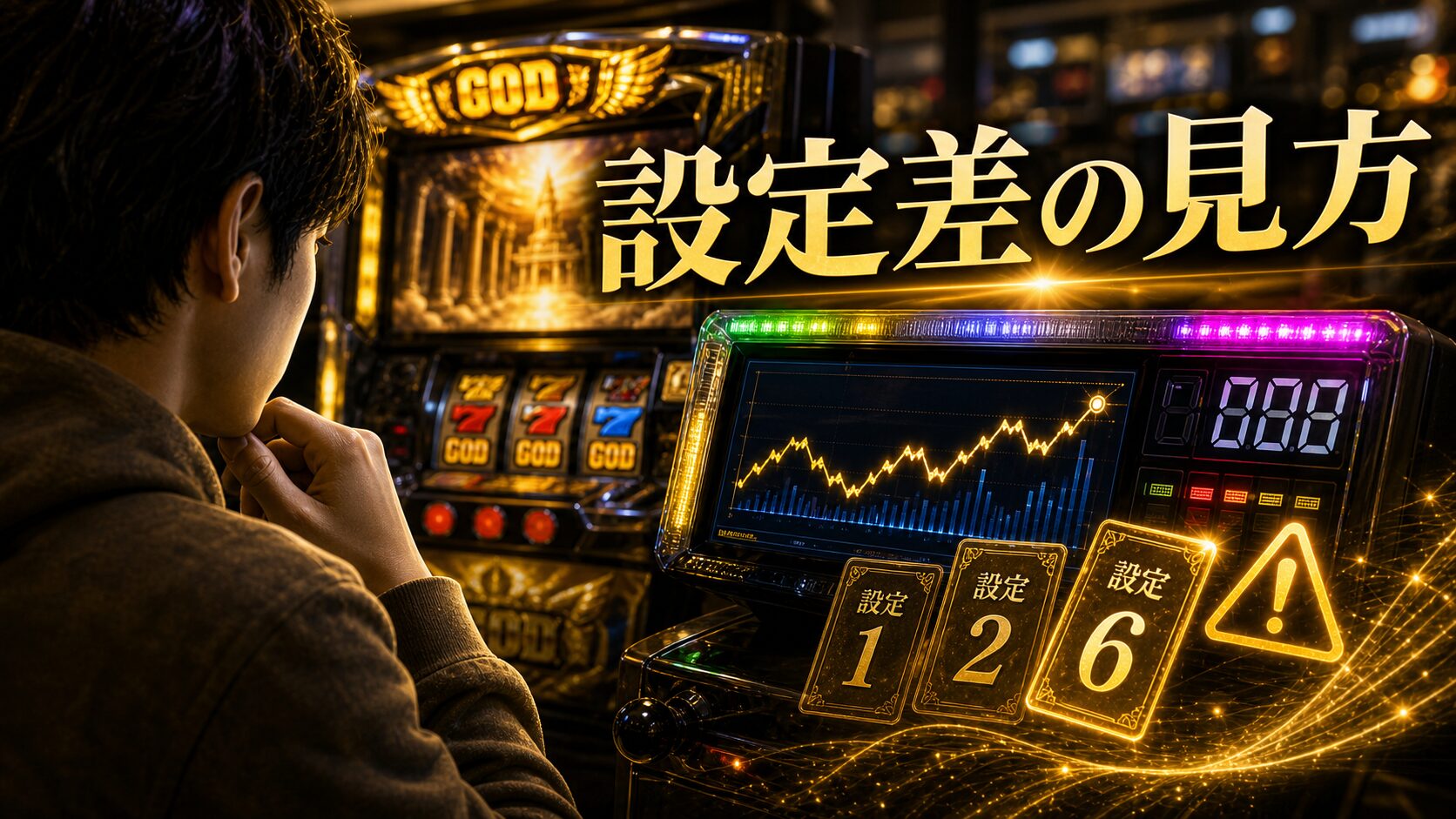スマスロ ミリオンゴッド-神々の軌跡-の設定差の見方を考えるイメージ画像