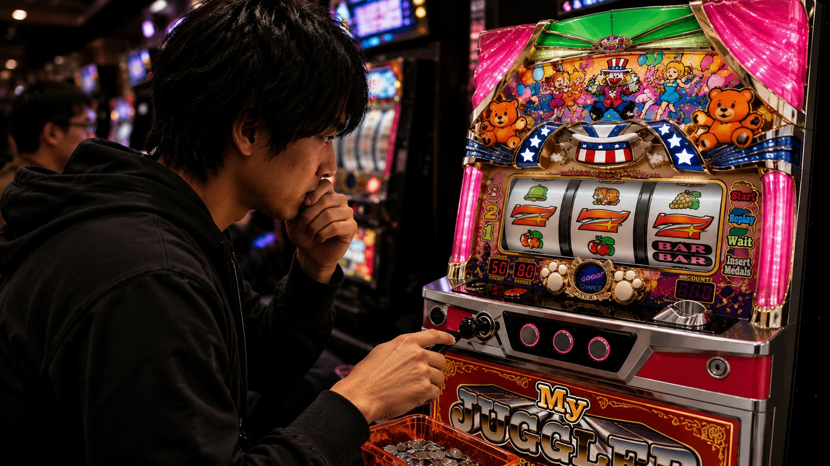 BIG先行で光るマイジャグラーVを慎重に見直す打ち手