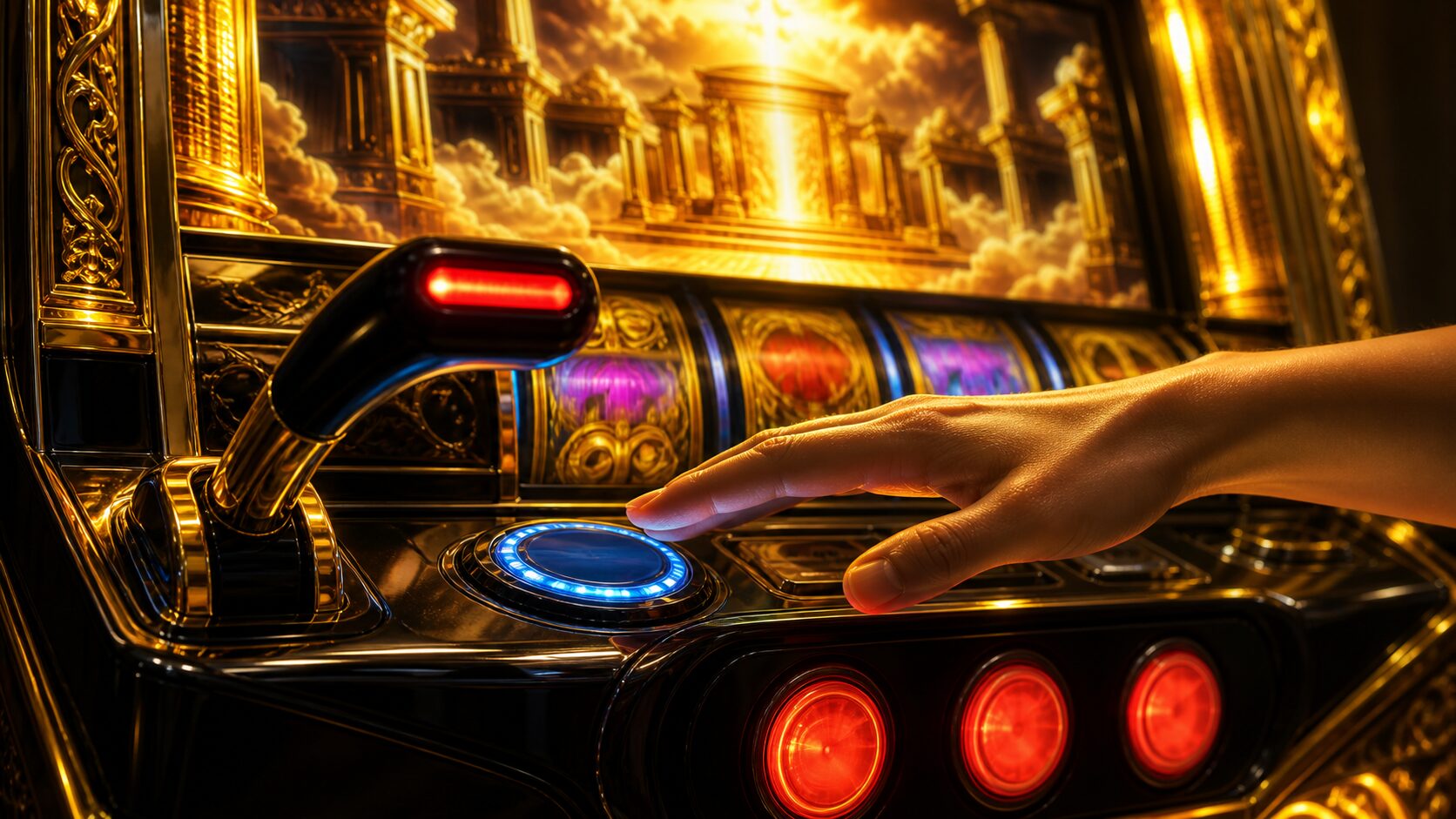 Z-ZONEやZ-GAME中にレバー後のGODボタンを確認する場面